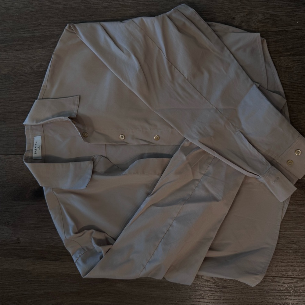 BABATON ARITZIA Beige Button-Up Shirt